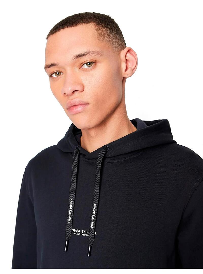 Armani Exchange Sudadera Capucha Hombre Azul Marino