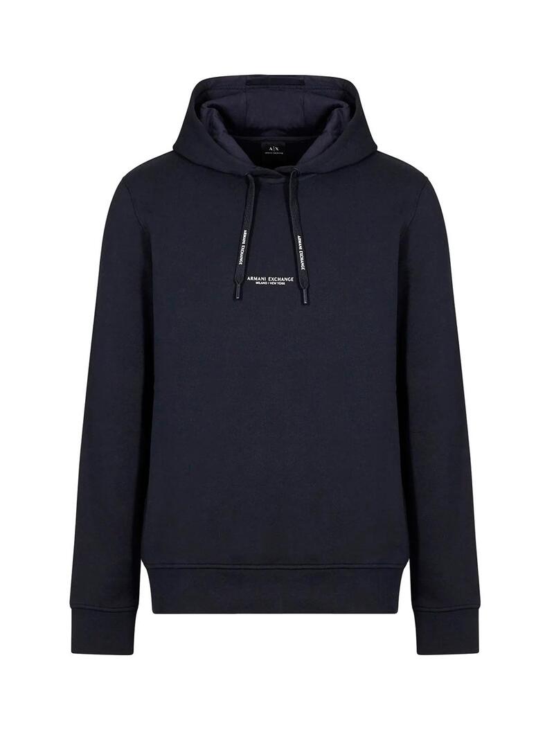 Armani Exchange Sudadera Capucha Hombre Azul Marino