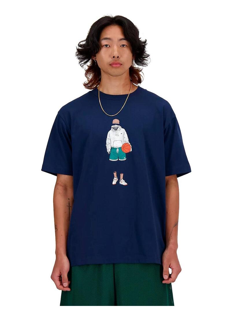 Camiseta New Balance Athletics Basketball MT41578 Marino