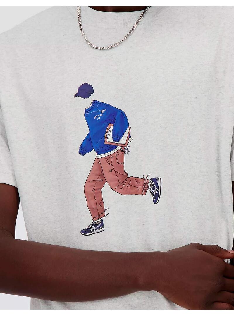 Camiseta New Balance Athletics Sport MT41579 Gris