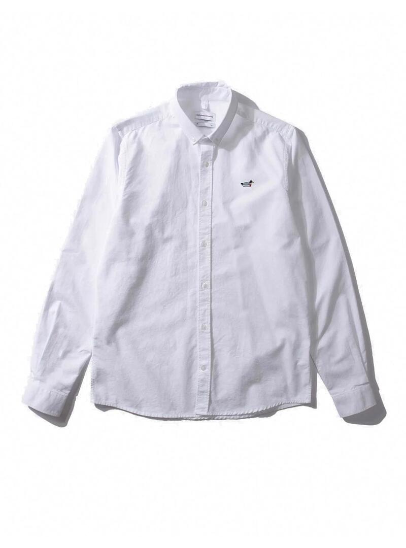 Edmmond Studios BD Shirt Duck Oxford Camisa Hombre Blanca