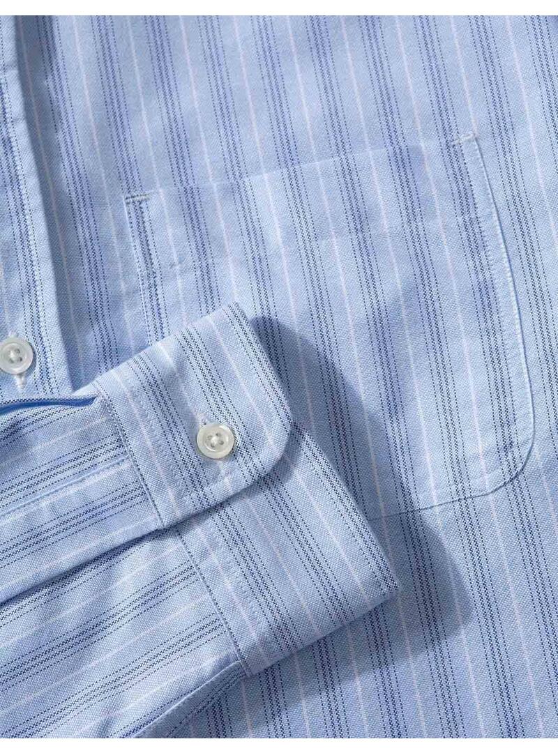 Edmmond Studios Rake Camisa Hombre Rayas Azul