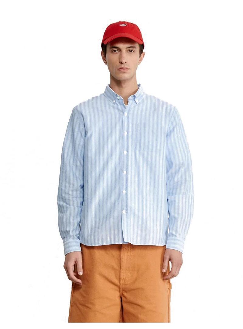 Edmmond Studios Rake Camisa Hombre Rayas Azul