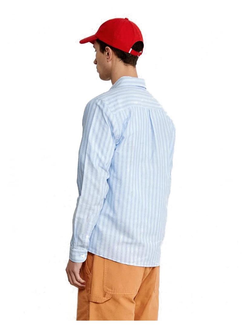 Edmmond Studios Rake Camisa Hombre Rayas Azul