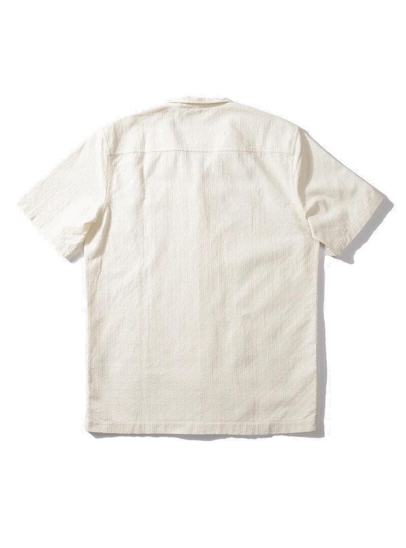 Edmmond Studios Artisan Short Sleeve Camisa Hombre Beige