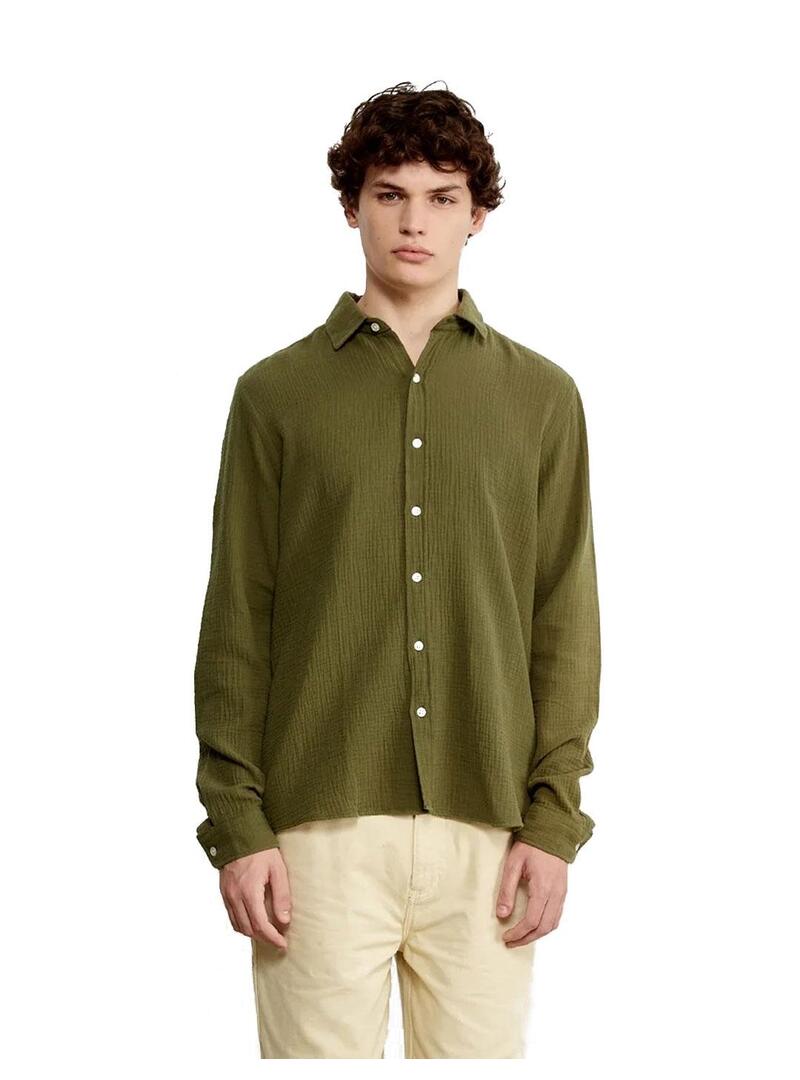 Edmmond Studios Snap Camisa Hombre Verde