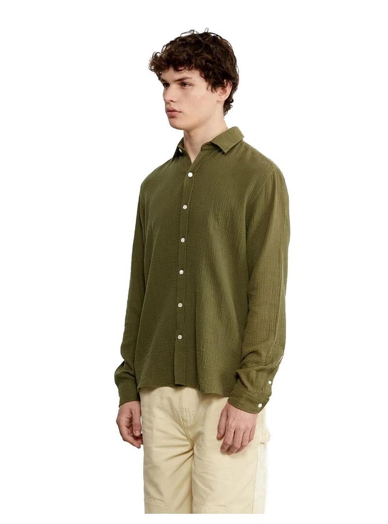 Edmmond Studios Snap Camisa Hombre Verde