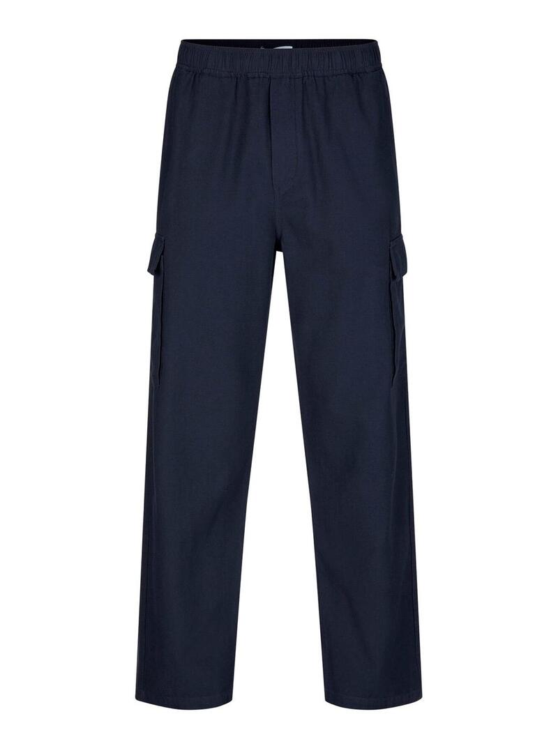 Pantalón Cargo Samsoe Samsoe Samagnus Azul Marino