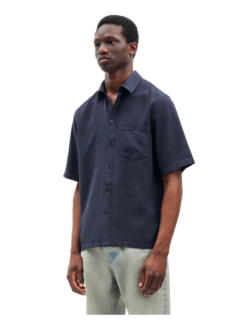 Camisa Samsoe Samsoe Sataro Azul Marino