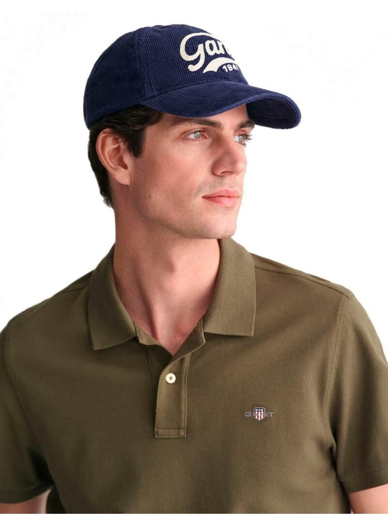 Polo Gant Piqué Regular Fit Verde Kaki