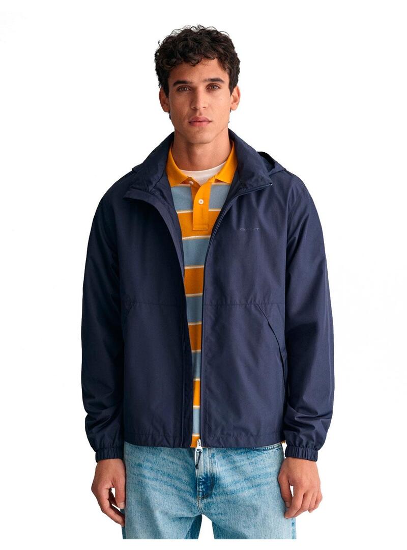 Gant Chaqueta Impermeable Hombre Azul Marino