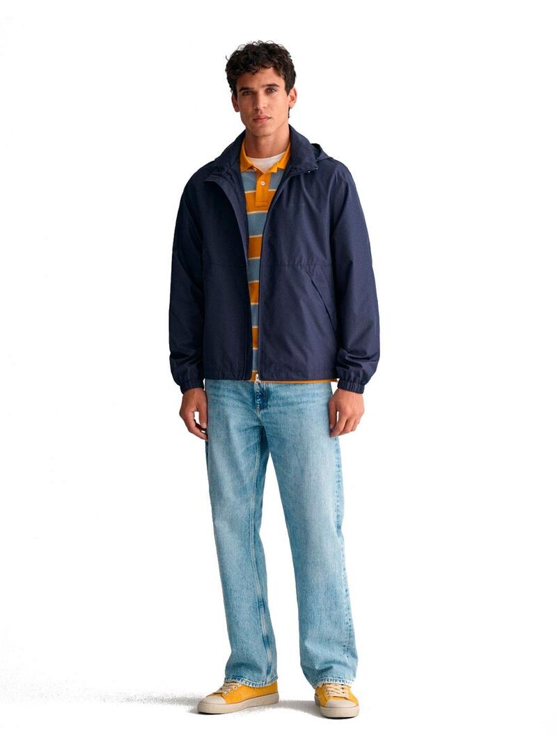 Gant Chaqueta Impermeable Hombre Azul Marino