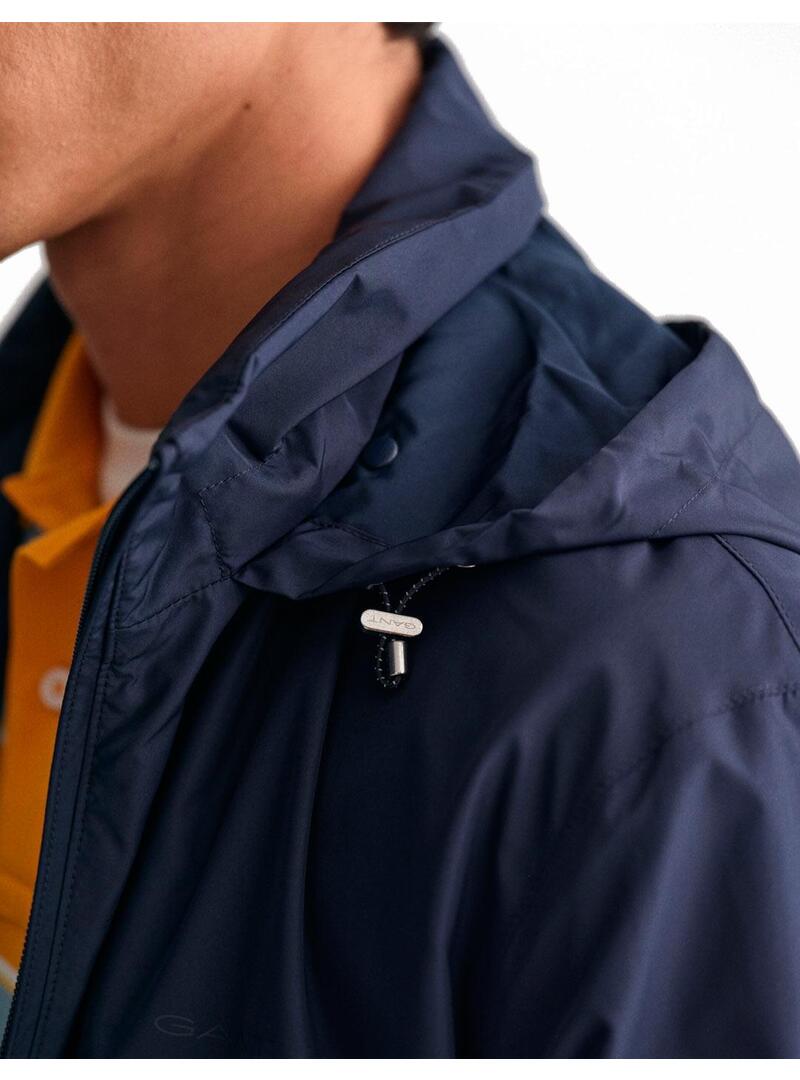 Gant Chaqueta Impermeable Hombre Azul Marino