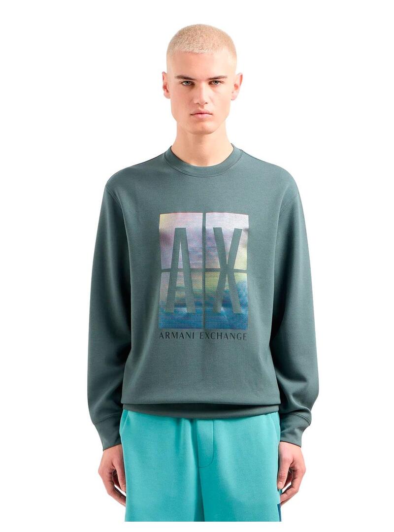 Armani Exchange Sudadera Verde Logo Hombre Verde