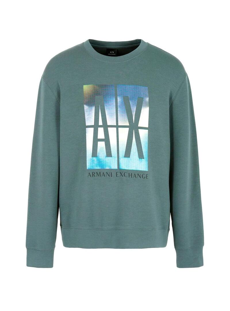 Armani Exchange Sudadera Verde Logo Hombre Verde