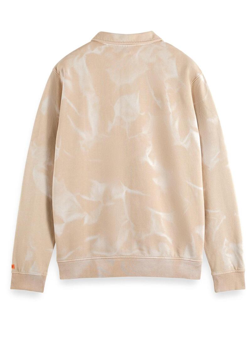 Scotch Soda Washed Collar Polo Hombre Beige