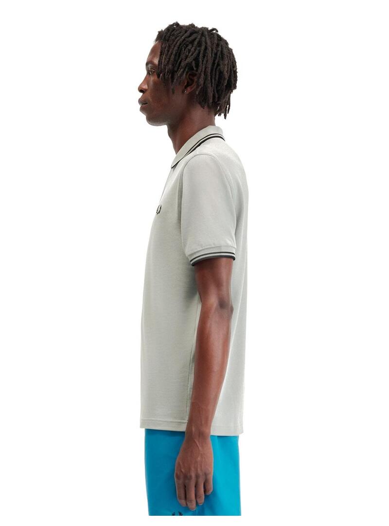Polo Fred Perry M3600 Franjas Gris
