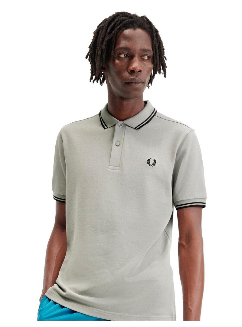 Polo Fred Perry M3600 Franjas Gris