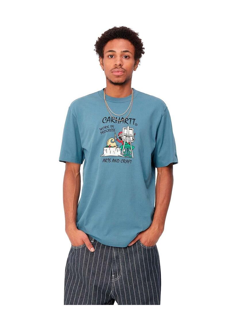 Carhartt S/S Art Supply Camiseta Hombre Azul