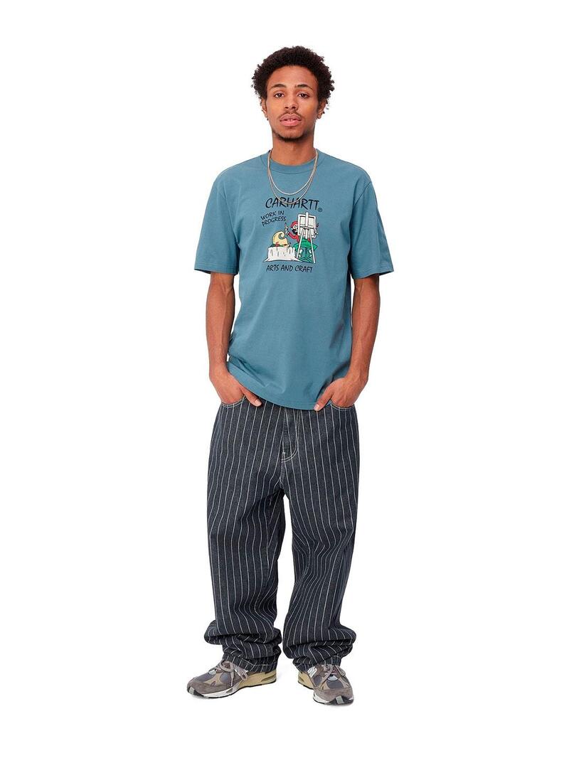 Carhartt S/S Art Supply Camiseta Hombre Azul
