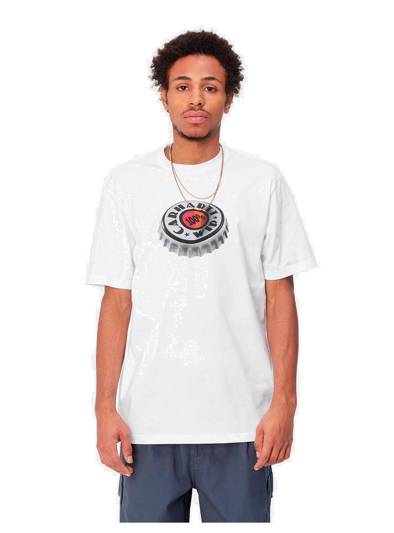 Carhartt S/S Bottle Cap Camiseta Hombre Blanca