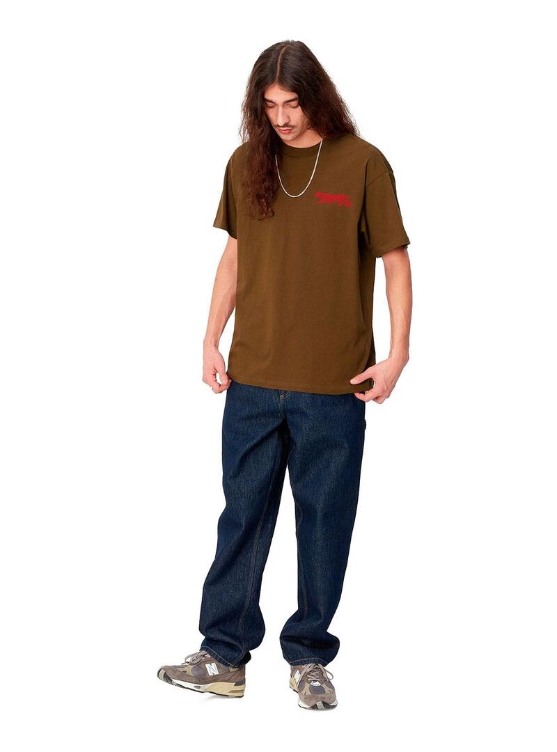 Carhartt S/S Rocky Camiseta Hombre Marrón