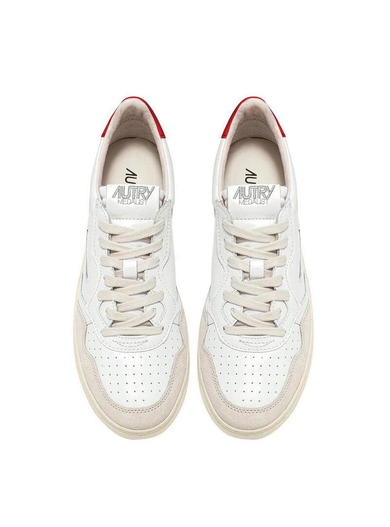 Autry Medalist Low AULM LS43 Zapatillas Hombre Blanca/Rojo
