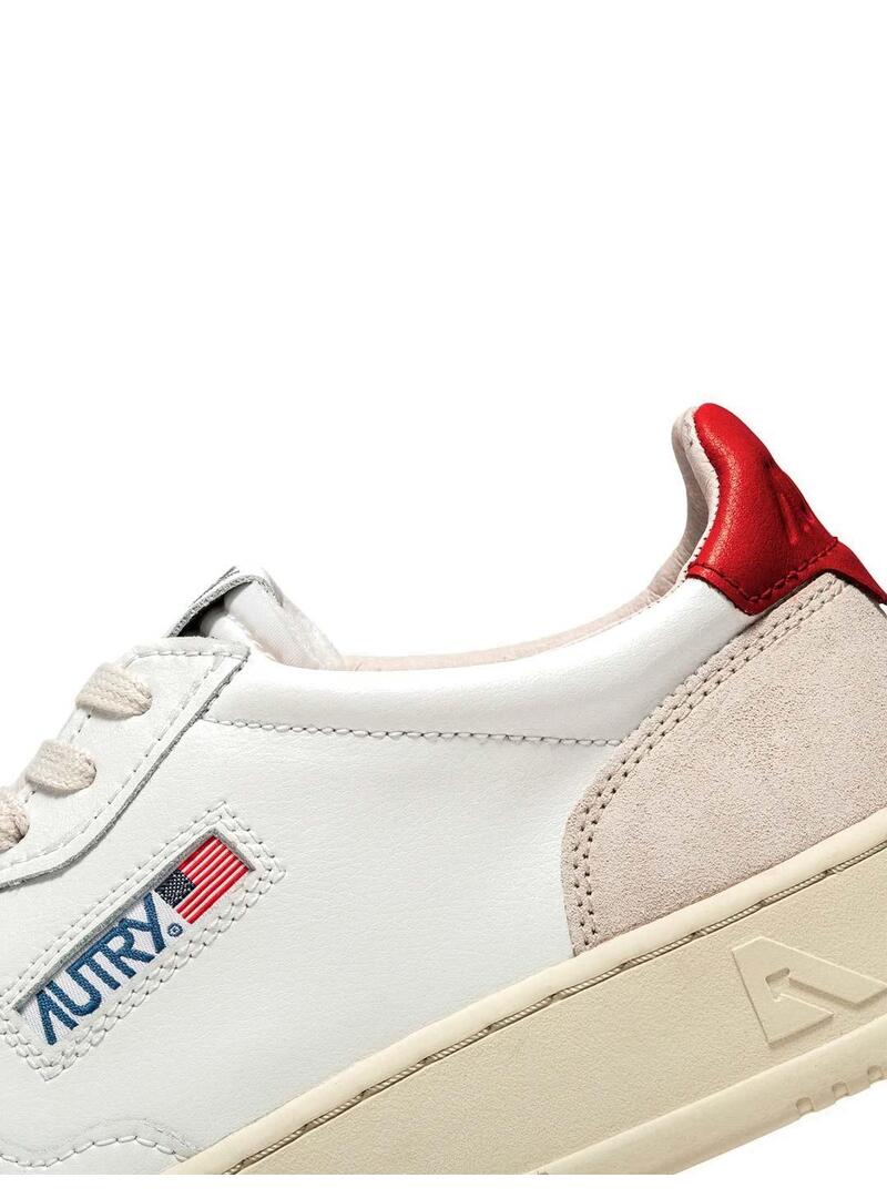 Autry Medalist Low AULM LS43 Zapatillas Hombre Blanca/Rojo