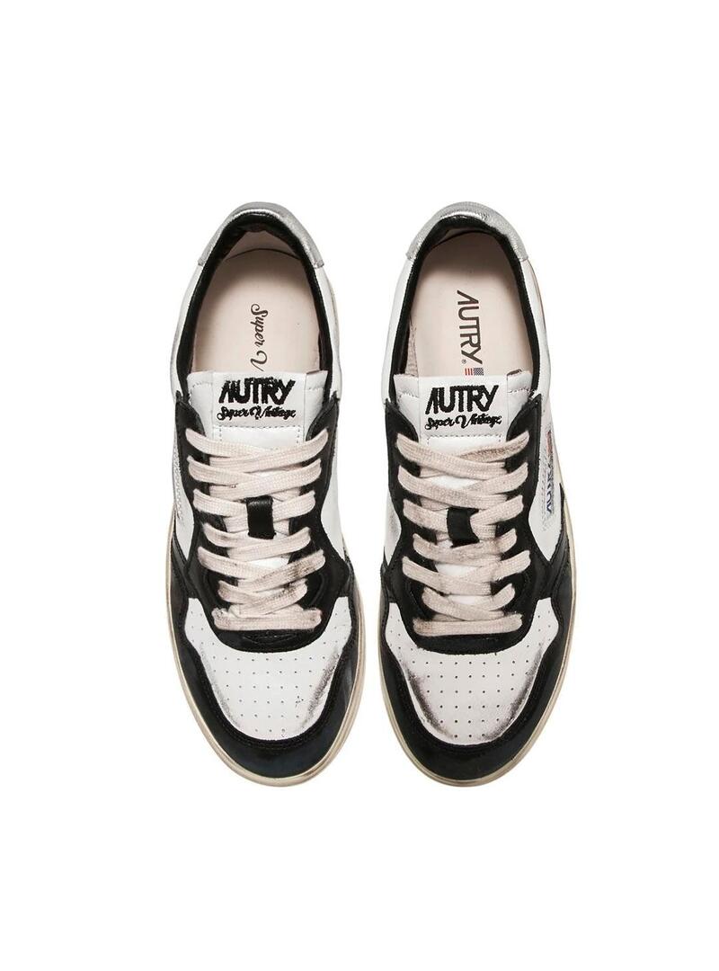Autry Super Vintage NAVLWSV11 Zapatilla Mujer Blanca Negra
