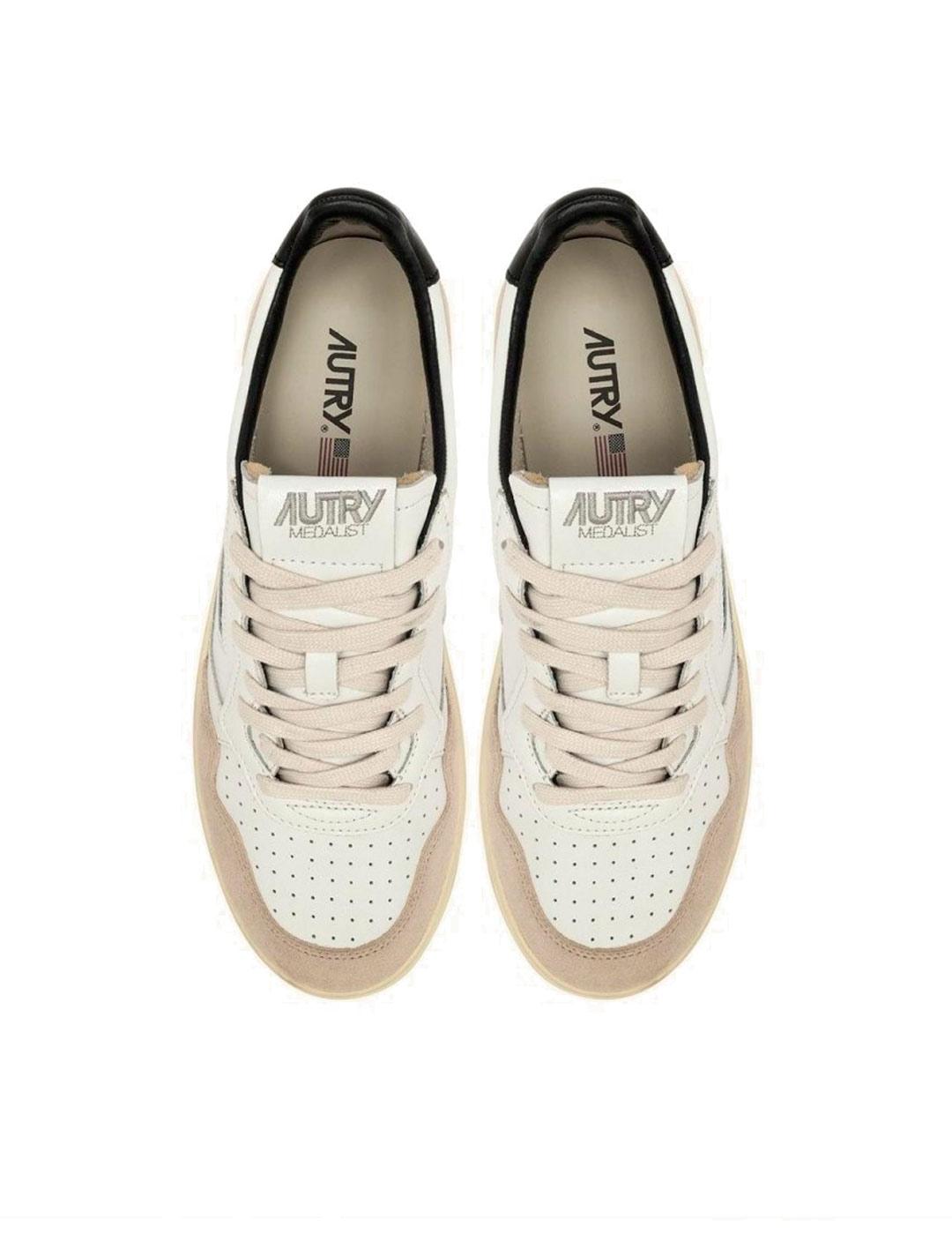 Autry Medalist Low Letras AULWMA04 Zapatillas Mujer Blanco