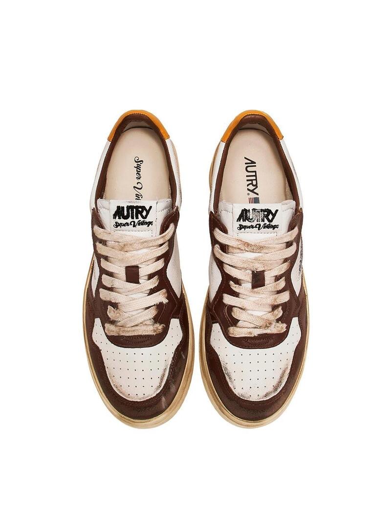 Autry Super Vintage NAVLMSV12 Zapatilla Hombre Blanca Miel