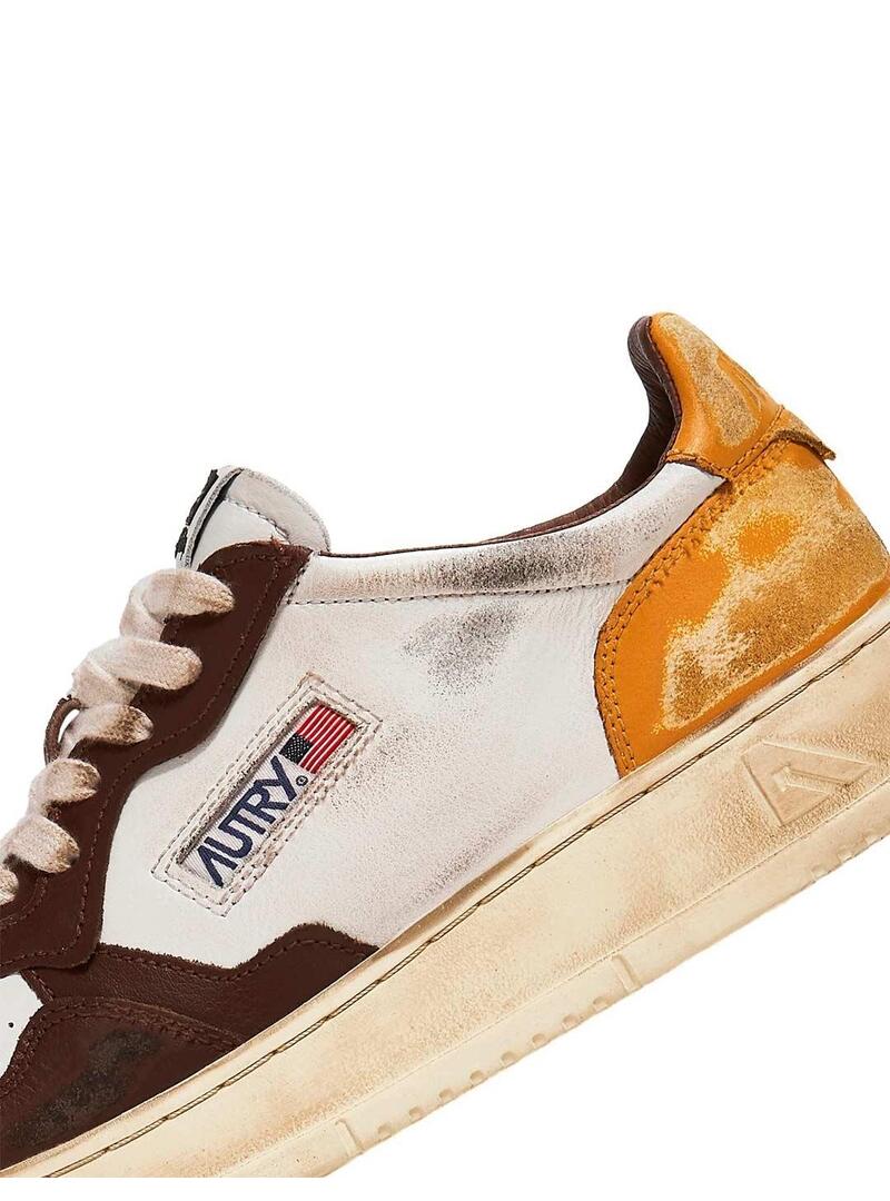 Autry Super Vintage NAVLMSV12 Zapatilla Hombre Blanca Miel