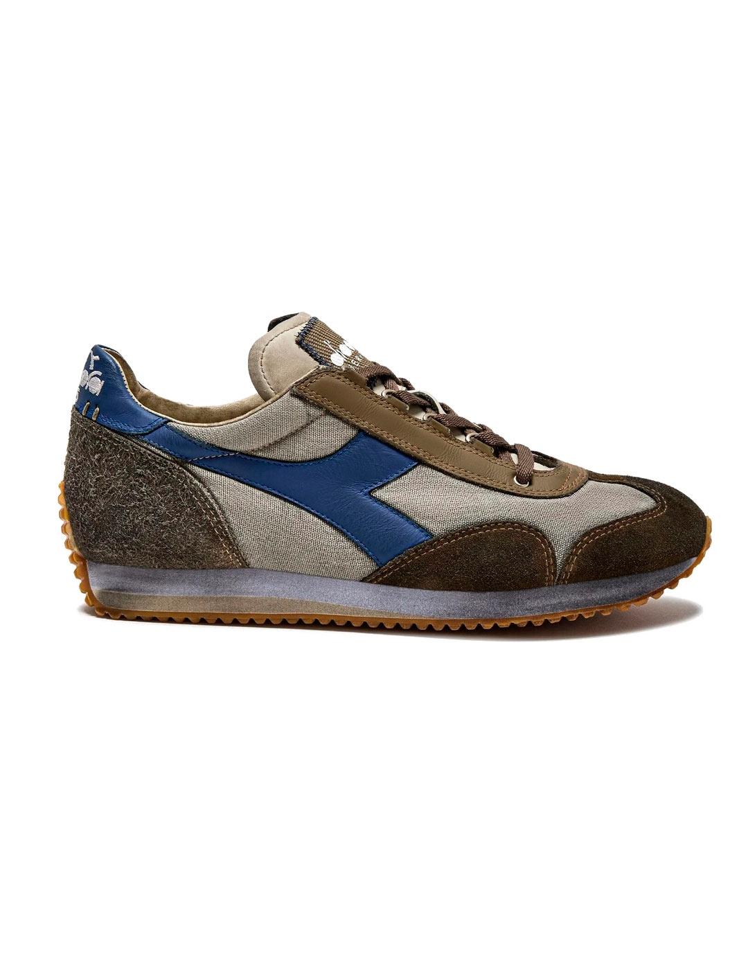 Diadora Heritage Equipe Dirty Zapatillas Hombre Gris Azul