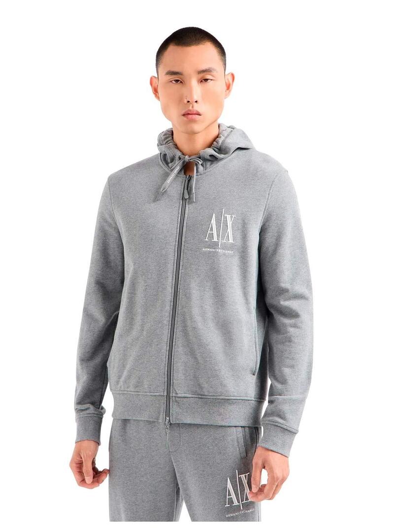 Armani Exchange Sudadera Capucha Hombre Gris