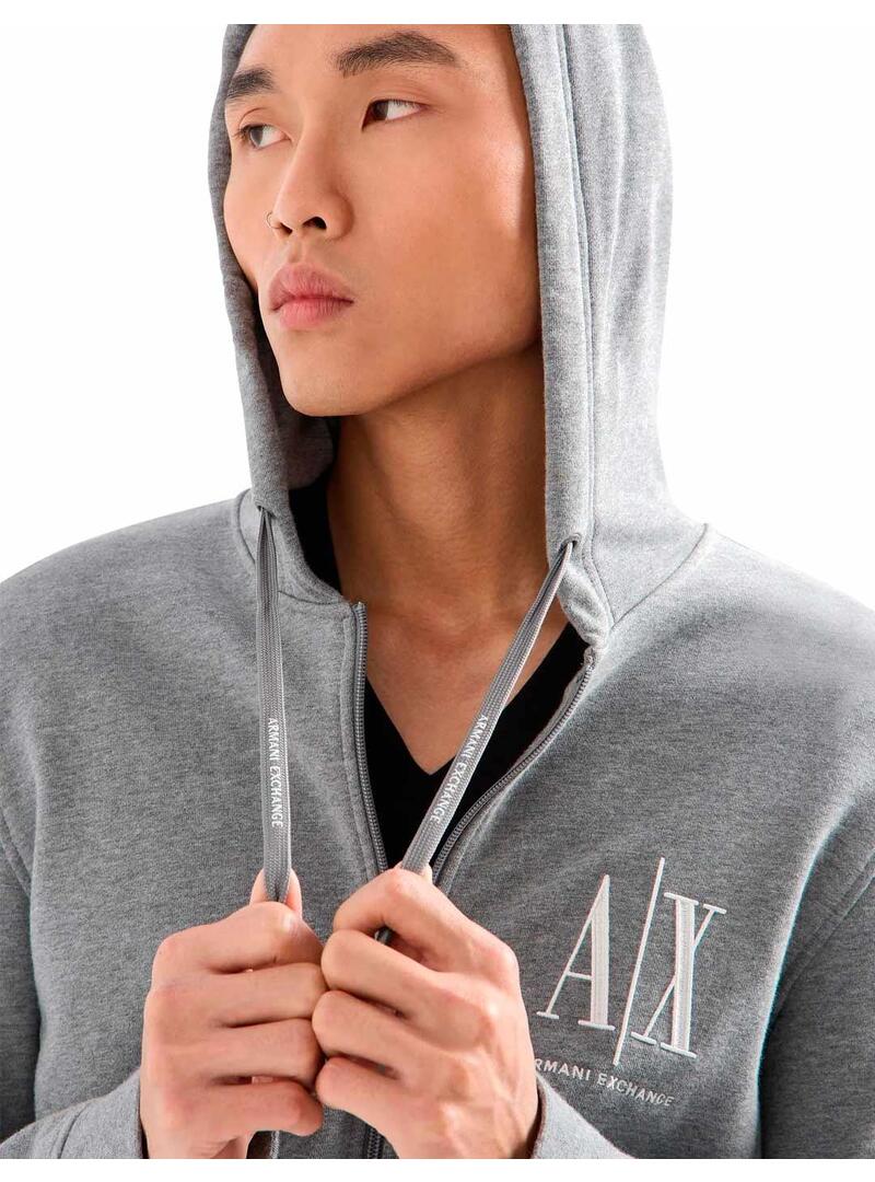 Armani Exchange Sudadera Capucha Hombre Gris