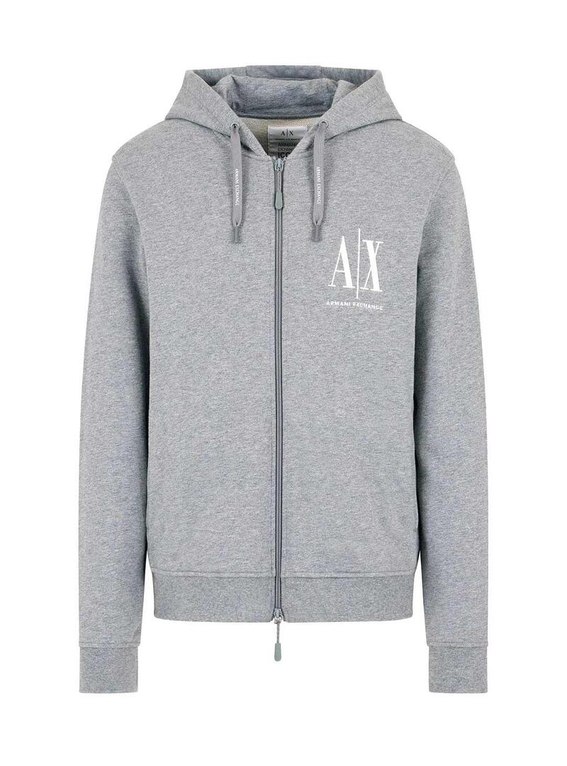 Armani Exchange Sudadera Capucha Hombre Gris