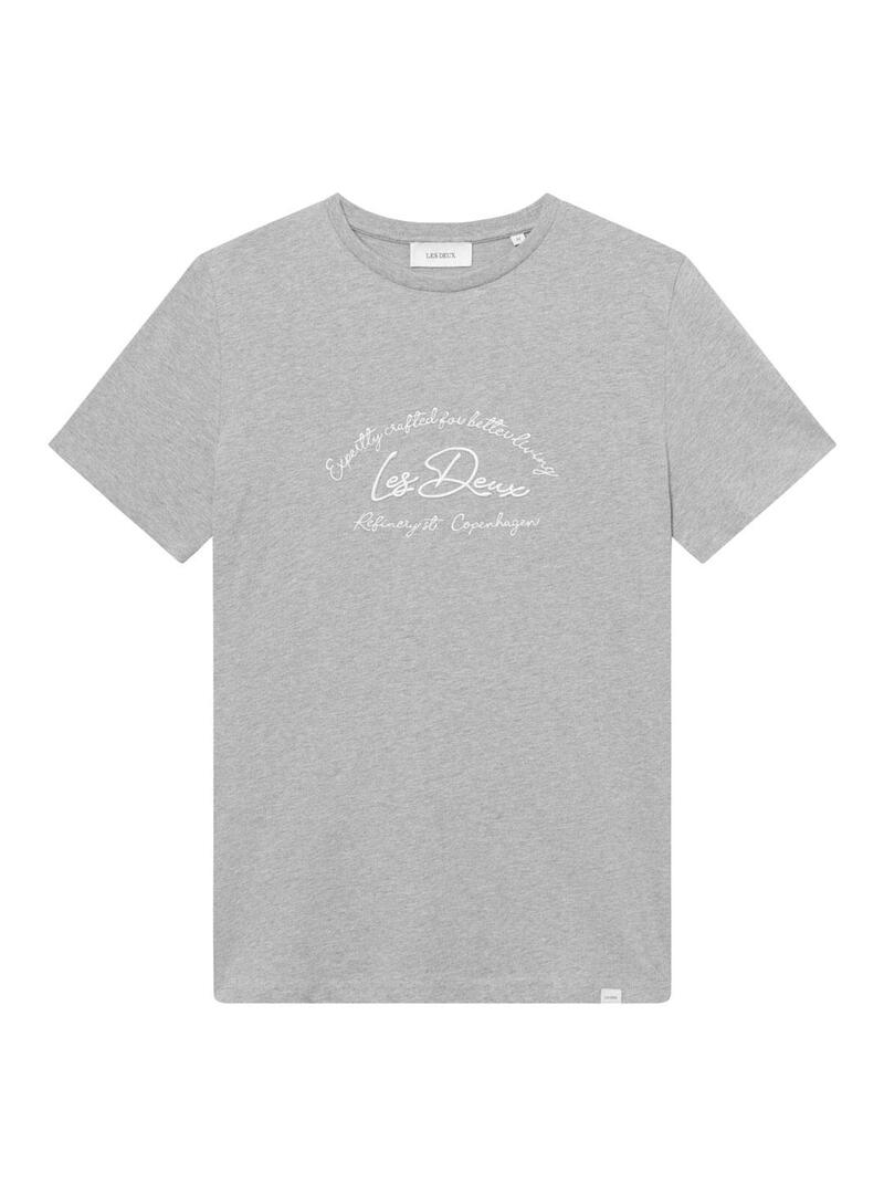 Les Deux Camden Camiseta Hombre Gris