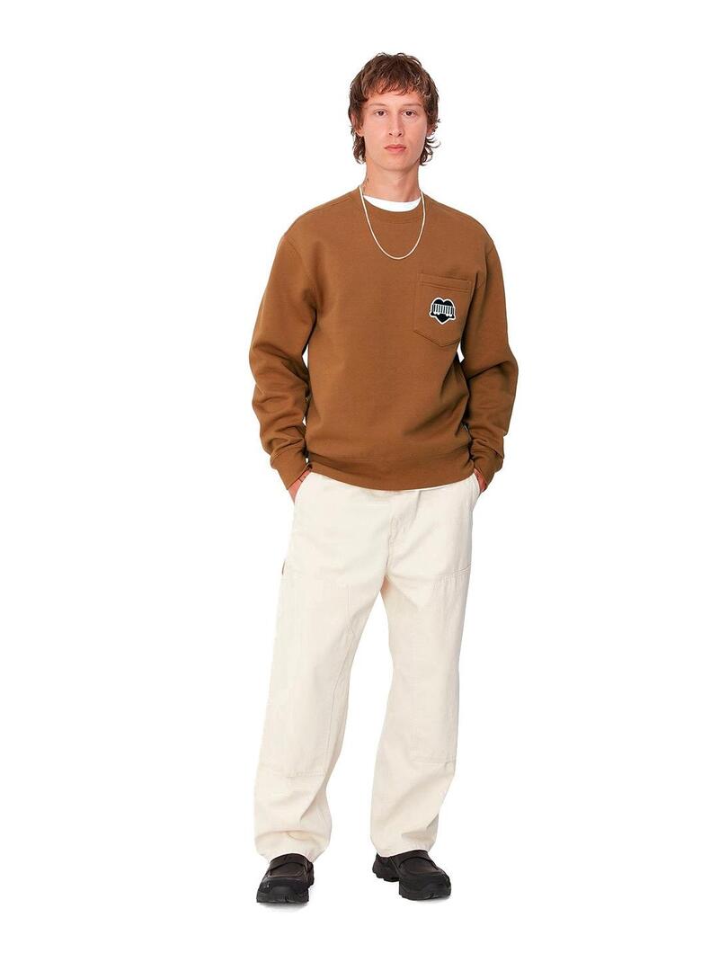 Carhartt Heart Train Pocket Sudadera Hombre Camel