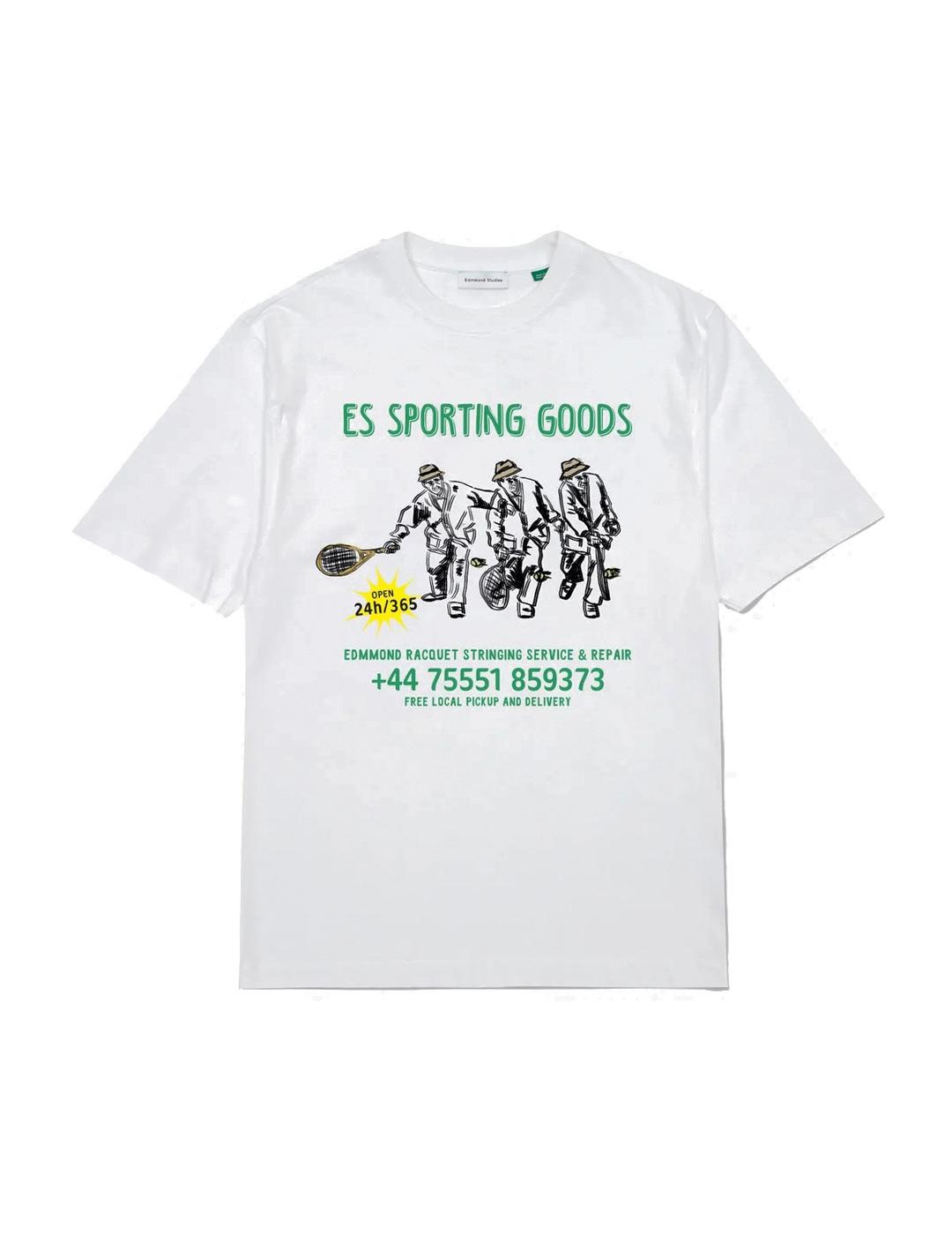 Edmmond Studios Sporting goods Tennis Camiseta Hombre Blanca