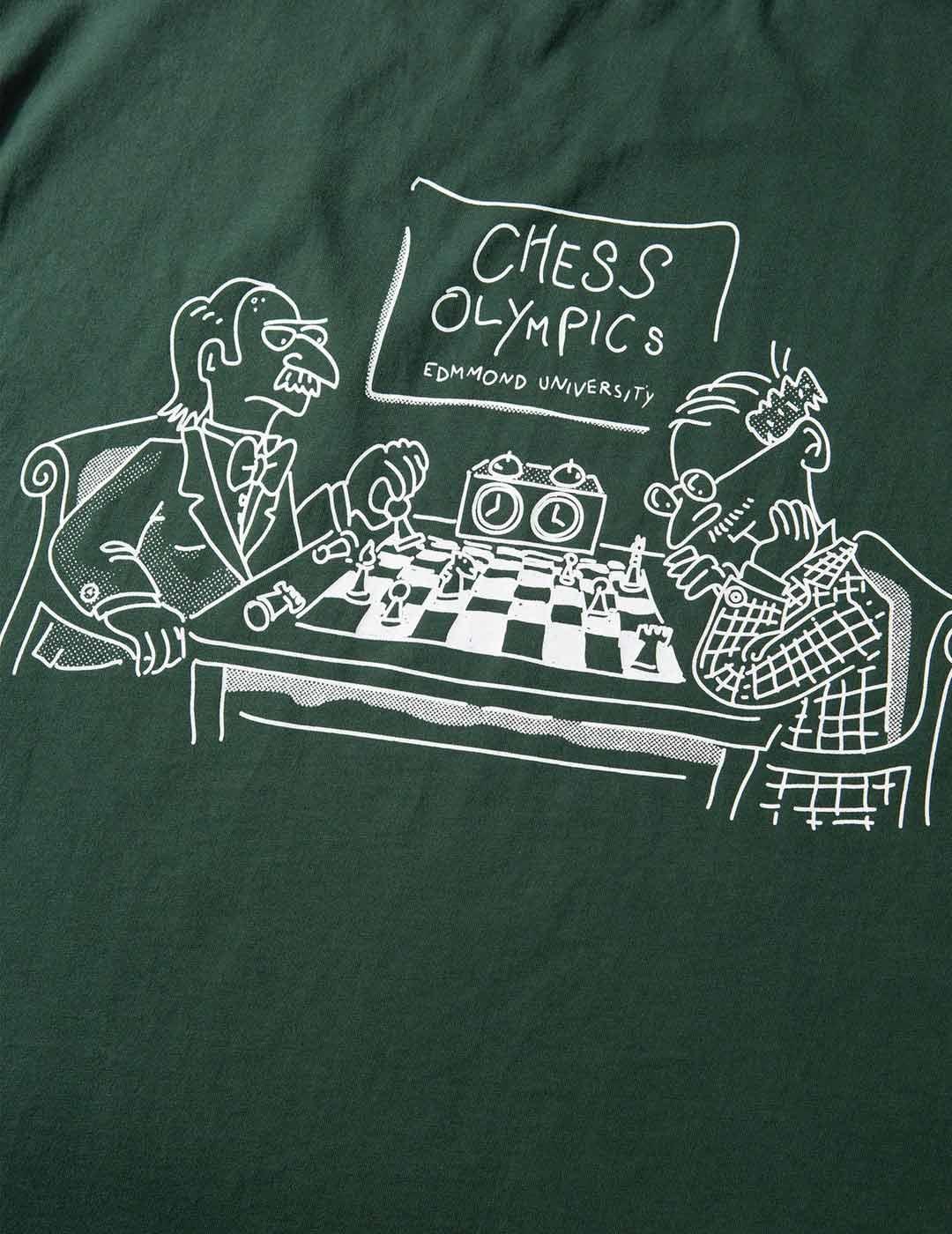 Edmmond Studios Chess Olympics Camiseta Hombre Verde