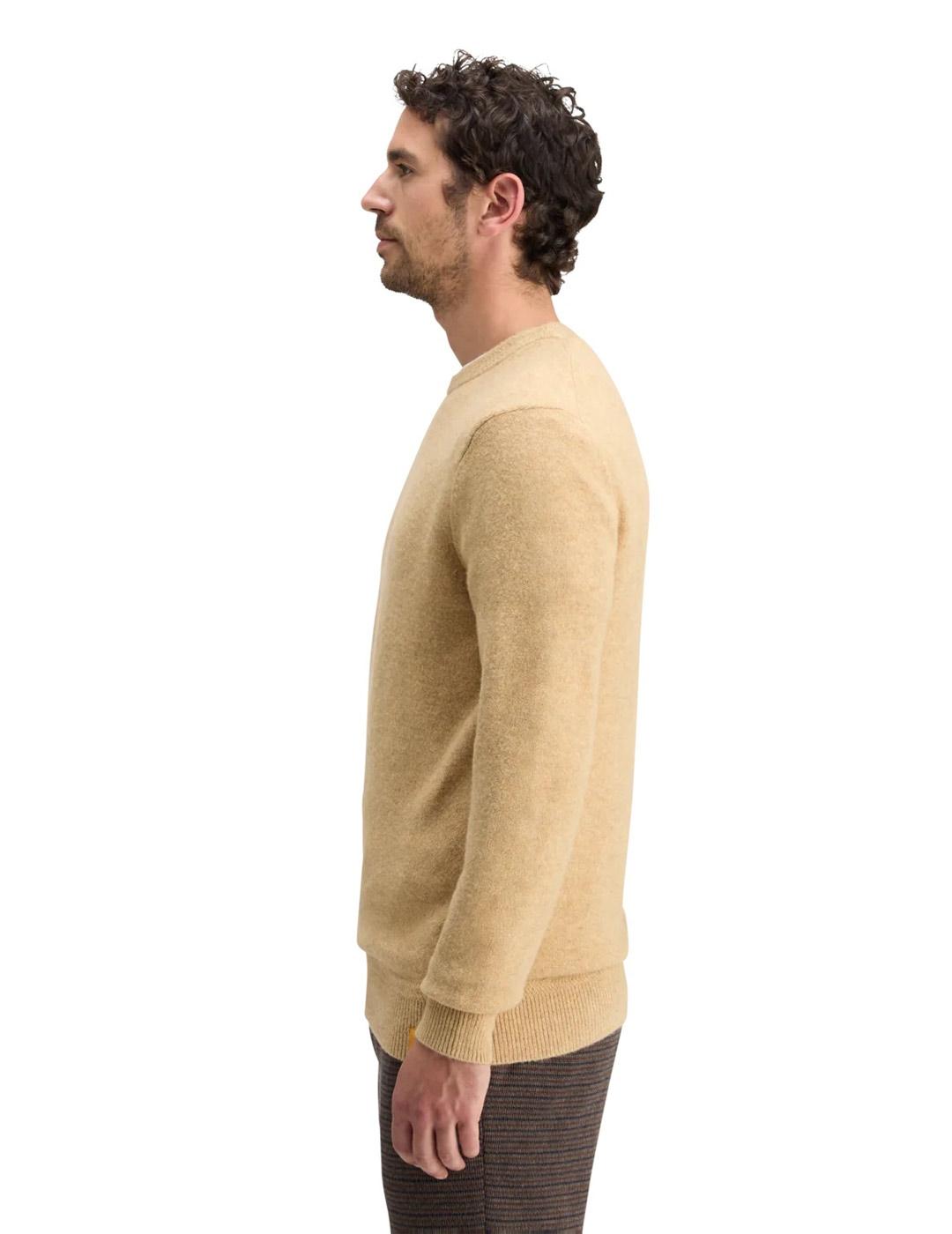 Scotch-Soda Jersey Cuello Redondo Hombre Camel