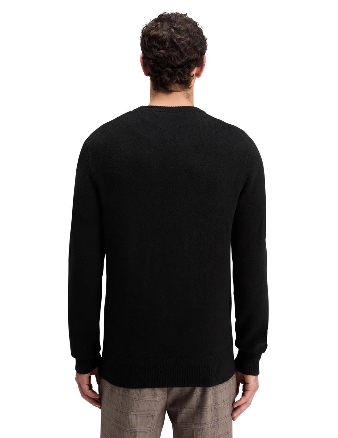 Scotch-Soda Jersey Cuello Redondo Hombre Negro
