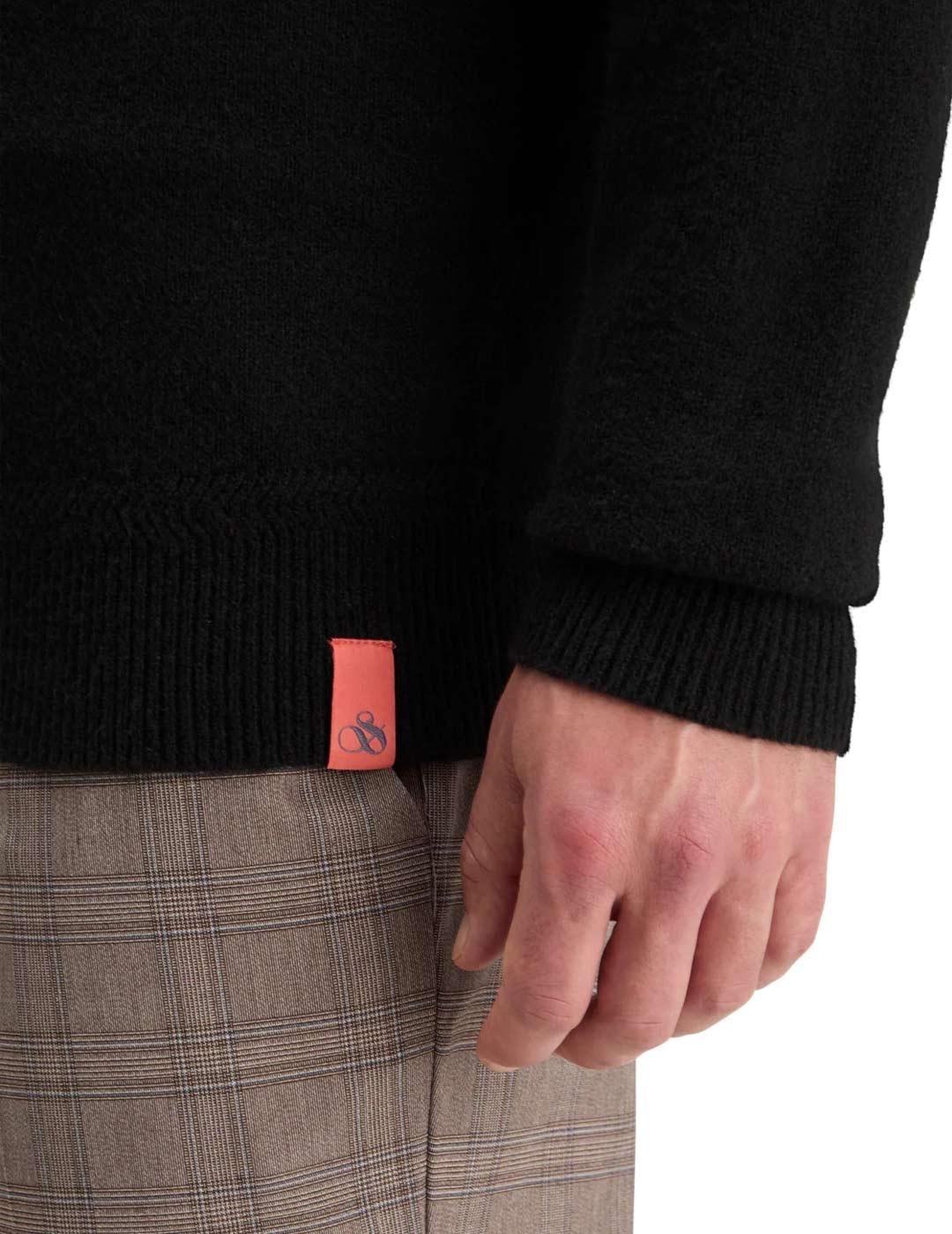 Scotch-Soda Jersey Cuello Redondo Hombre Negro