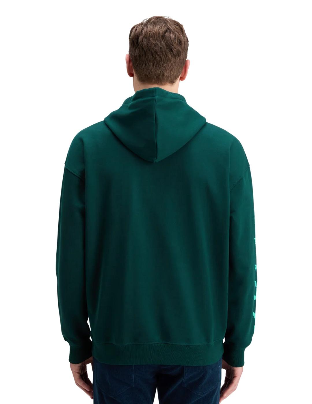 Scotch-Soda Sudadera Artwork Hombre Verde