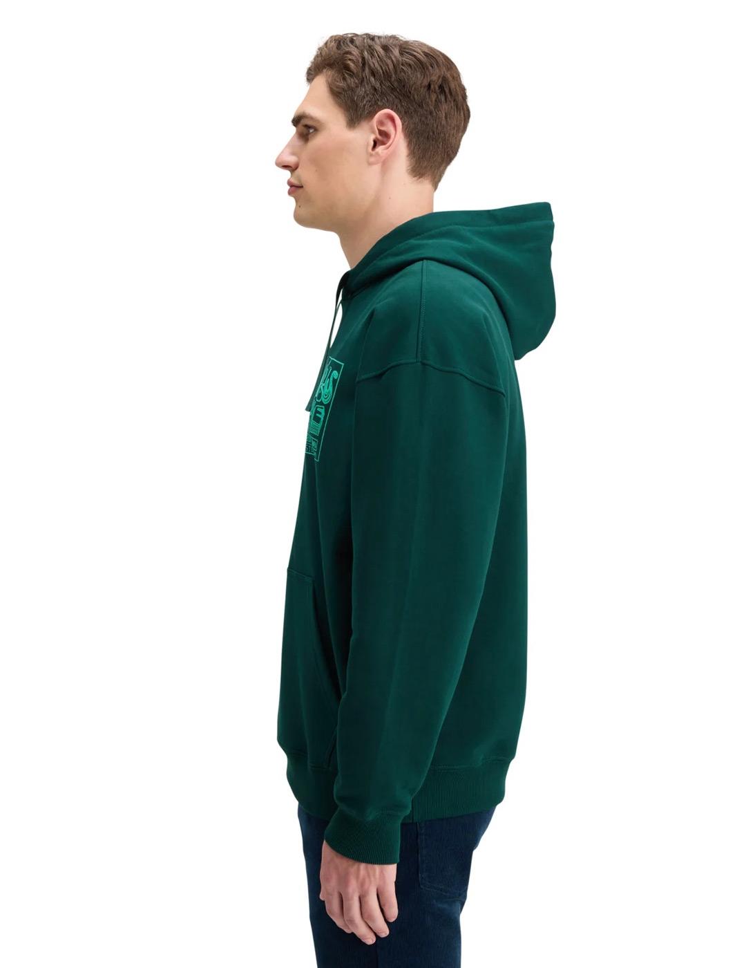 Scotch-Soda Sudadera Artwork Hombre Verde