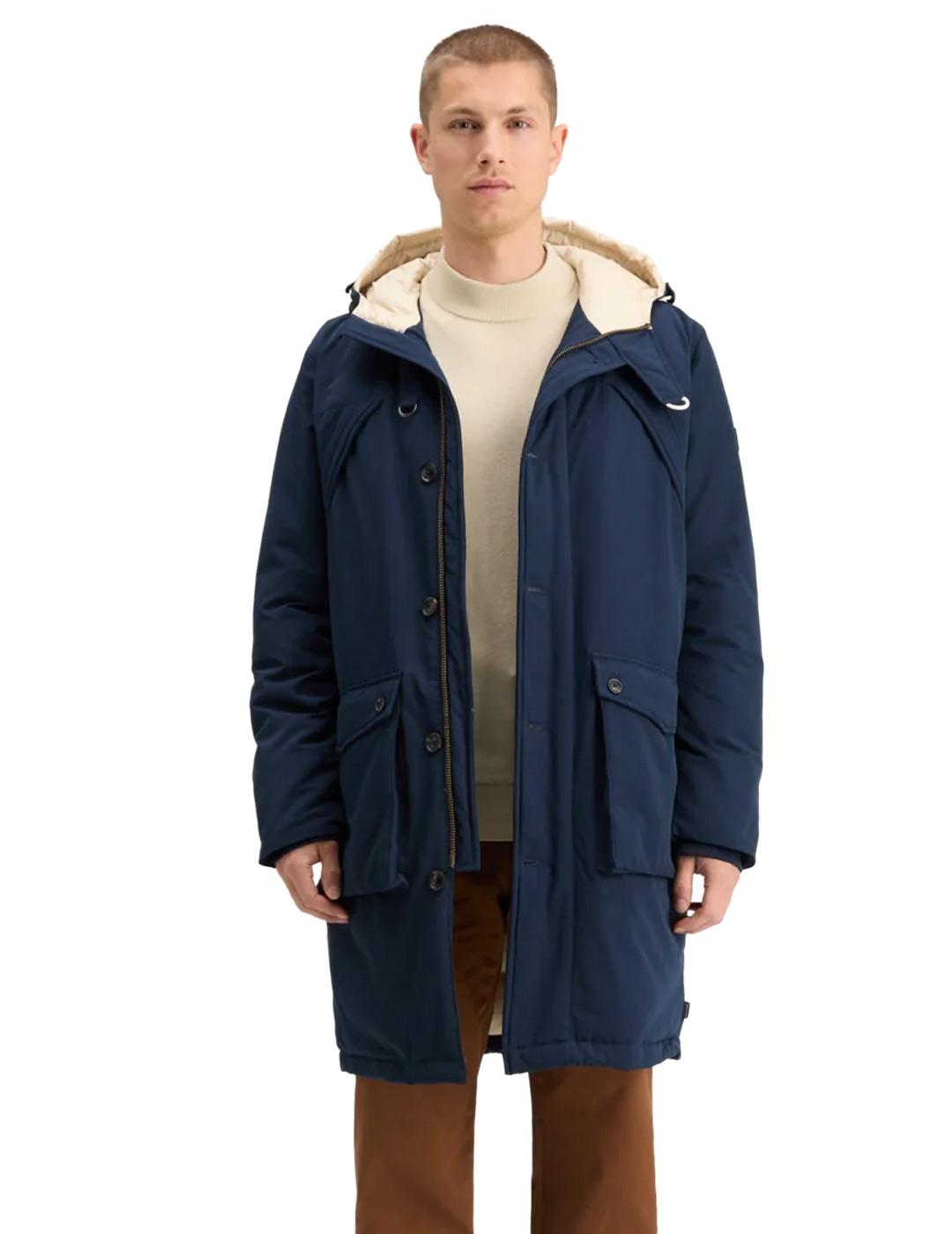 Scotch-Soda Parka Repelente Al Agua Hombre Azul Marino