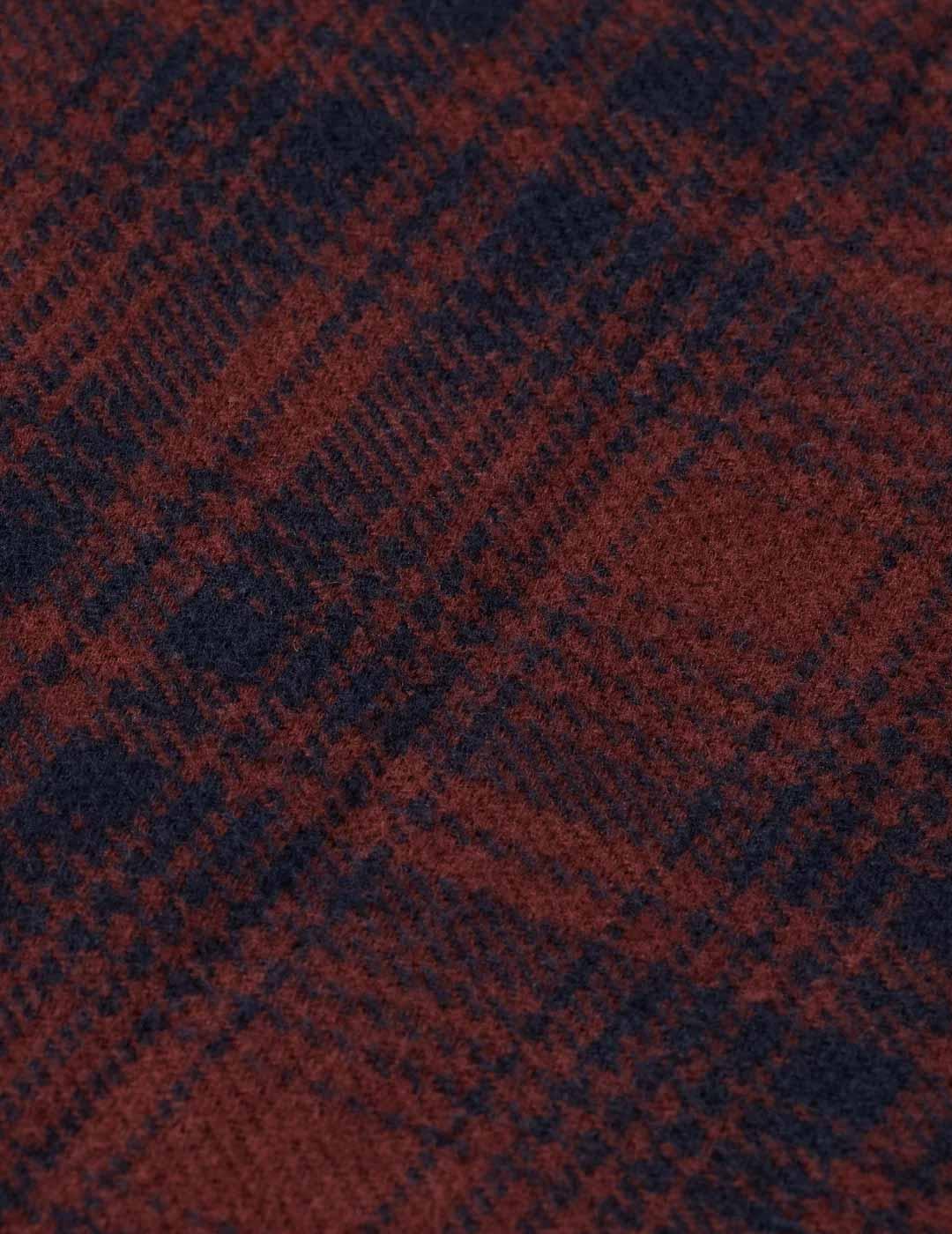 Scotch-Soda Camisa Cuadros Franela Hombre Granate