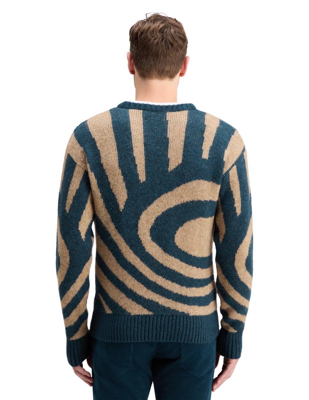 Scotch-Soda Jersey Ondas Hombre Azul