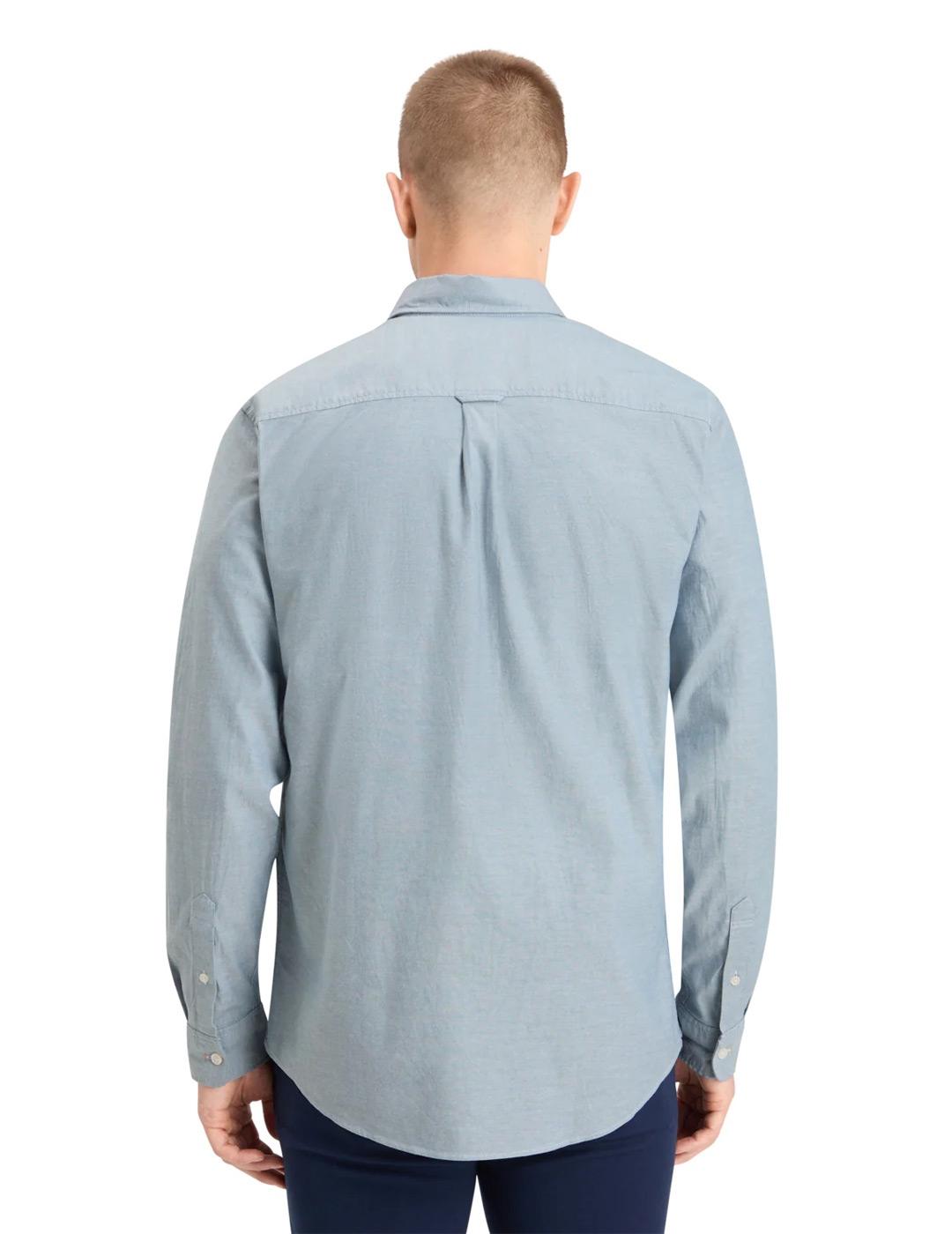 Scotch-Soda Camisa Oxford Hombre Azul Envejecido