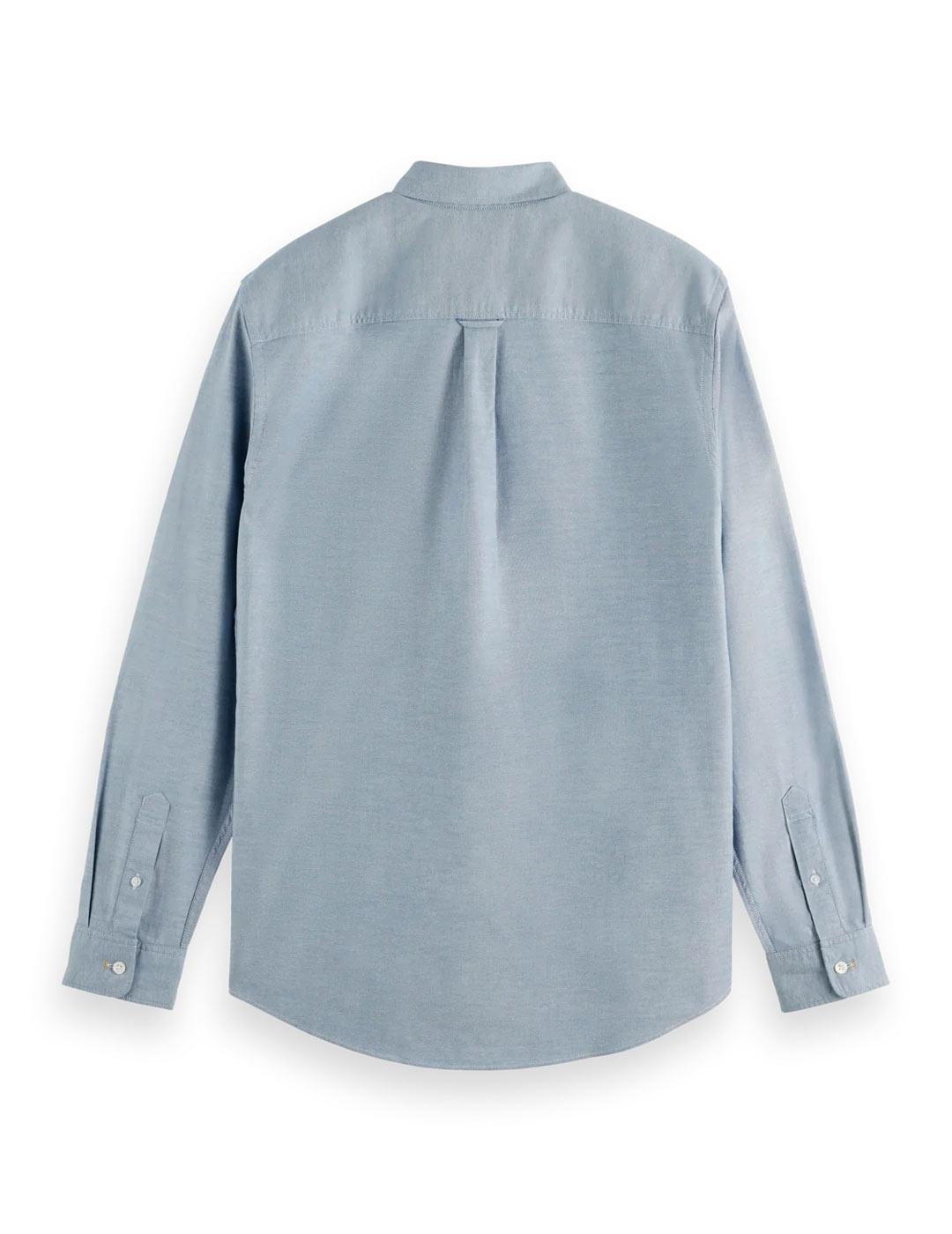 Scotch-Soda Camisa Oxford Hombre Azul Envejecido